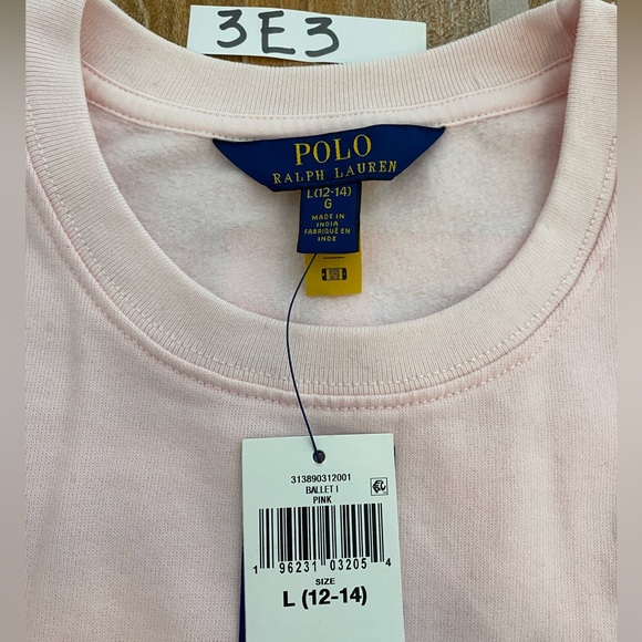 🆕 Polo Ralph Lauren Girls Ballet I Polo fleece  Sweatshirt Size L 12-14 - Picture 8 of 13